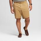 Men's Big & Tall 10.5 Linden Flat Front Shorts - Goodfellow & Co Dark Khaki
