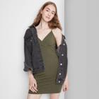 Women's Sleeveless Knit Bodycon Dress - Wild Fable Olive Green