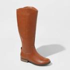 Women's Brisa Wide Calf Faux Leather Riding Boots - Universal Thread Cognac