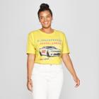 Women's Plus Size Short Sleeve Camaro Boyfriend Graphic T-shirt - Mighty Fine (juniors') Yellow