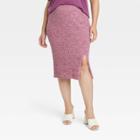 Women's Plus Size Ribbed Sweater Skirt - Ava & Viv