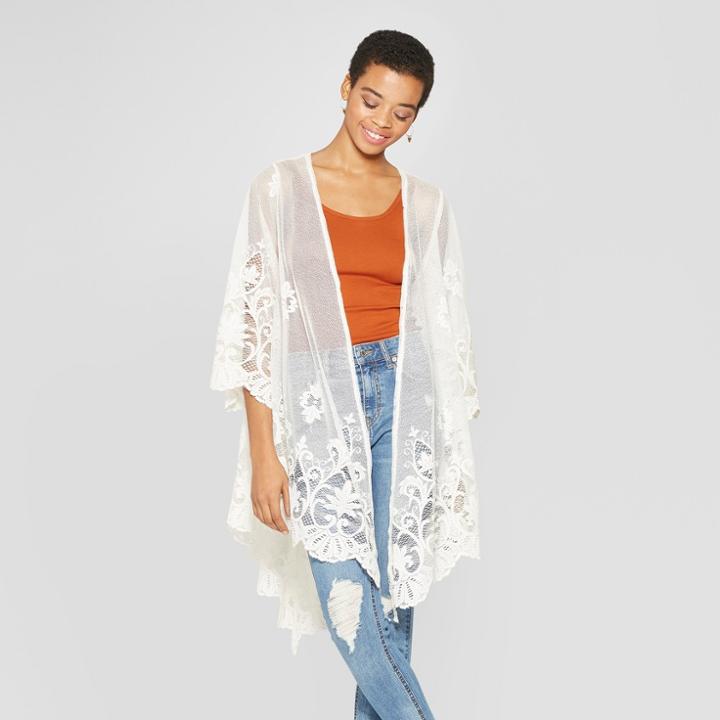 White lace kimono outlet cardigan