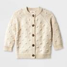 Baby Girls' Bobble Sweater Cardigan - Cat & Jack Beige Newborn, Girl's, Brown