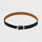 Women's Beaded Western Buckle Belt - Universal Thread Black