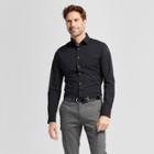 Men's Slim Fit Button-down Dress Shirt - Goodfellow & Co Black