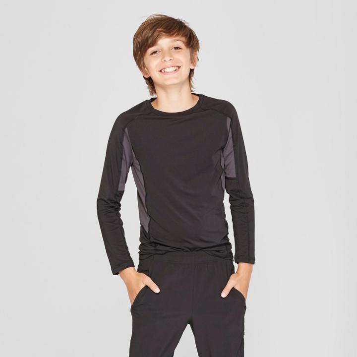 Boys' Power Core Compression Long Sleeve Crew - C9 Champion Black