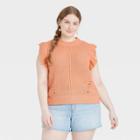 Women's Plus Size Crewneck Sweater Vest - Universal Thread Blush Peach