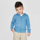 Toddler Boys' French Terry Zip-up Hoodie - Cat & Jack Turquoise 12m, Boy's, Blue