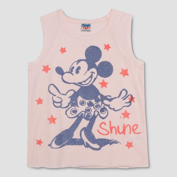 Junk Food Girls' Disney Mickey Mouse & Friends Minnie Mouse 'shine' Graphic Tank Top -