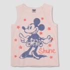 Junk Food Girls' Disney Mickey Mouse & Friends Minnie Mouse 'shine' Graphic Tank Top -