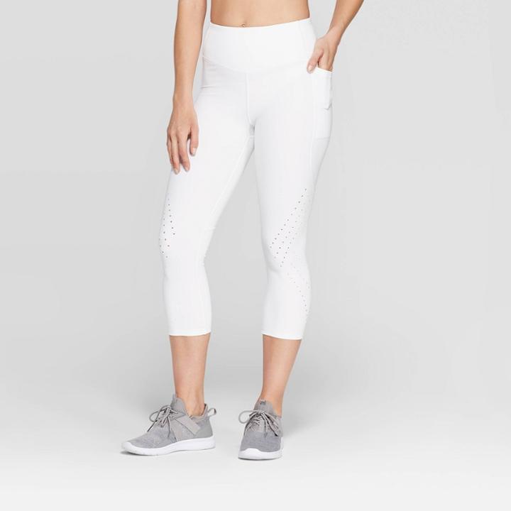 Women's Training High-waisted Capri Leggings 20 - C9 Champion White