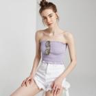 Women's Smocked Cropped Tube Top - Wild Fable Lavender Xs, Women's, Purple