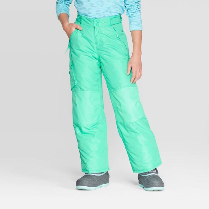 Girls' Snow Pants - C9 Champion Green L, Girl's,