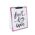 Spritz Large Best Day Ever Gift Bag White -