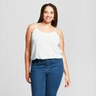 Women's Plus Size Cross Back Tank Top - Universal Thread Mint (green)