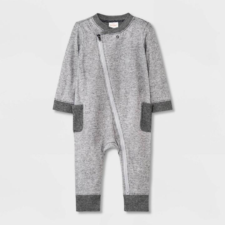 Baby Boys' Moto Romper - Cat & Jack Black Newborn