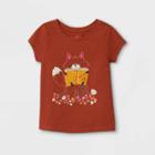 Toddler Girls' Fox Short Sleeve Graphic T-shirt - Cat & Jack Dark Orange