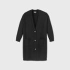 Women's Plus Size Deep V-neck Duster Cardigan - Ava & Viv Black X