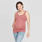 Maternity Striped Scoop Necktank Top - Isabel Maternity By Ingrid & Isabel Rose S, Women's, Red