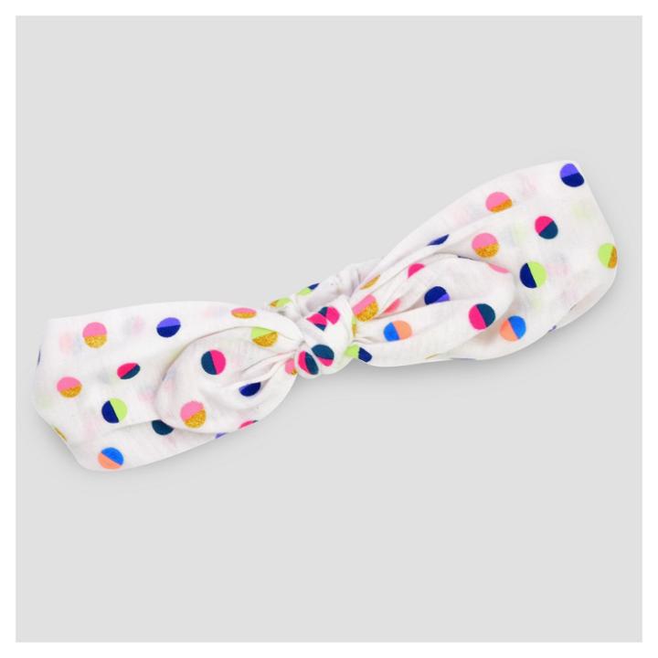 Toddler Girls' Polka Dot Headband Cat & Jack White