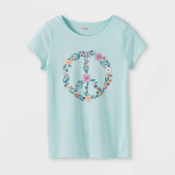 Girls' Adaptive Printed Short Sleeve Graphic T-shirt - Cat & Jack