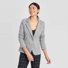 Women's Long Sleeve Knit Blazer - A New Day Gray