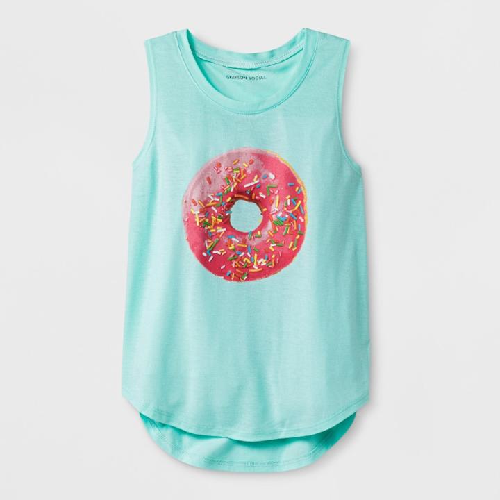 Grayson Social Girls' Donut Print Tank Top -