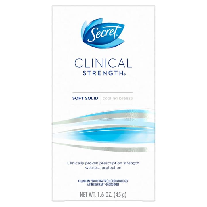 Secret Clinical Strength Cooling Breeze Soft Solid Antiperspirant And Deodorant