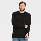 Men's Tall Standard Fit Crewneck Sweatshirt - Goodfellow & Co Black