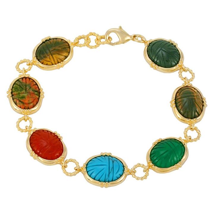 Target Stones Bracelet - Multi Colored, Yellow
