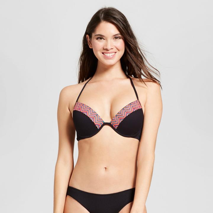 Women's Shore Light Lift Ribbed Bikini Top - Shade & Shore Black