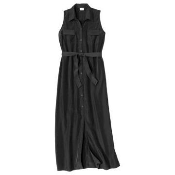 Merona Women's Maxi Shirt Dress - Black -