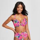 Women's Strappy Push-up Underwire Bikini Top - Xhilaration Pink D/dd Cup