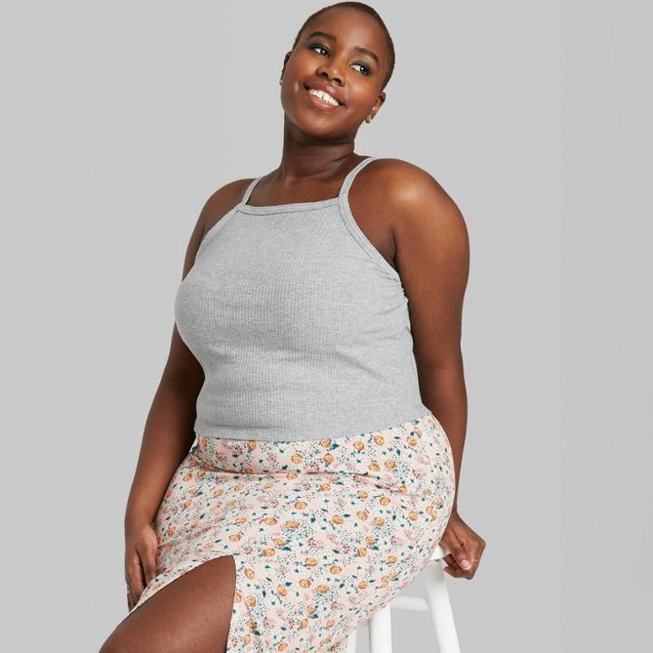 Women's Plus Size Tank Top - Wild Fable Heather Gray