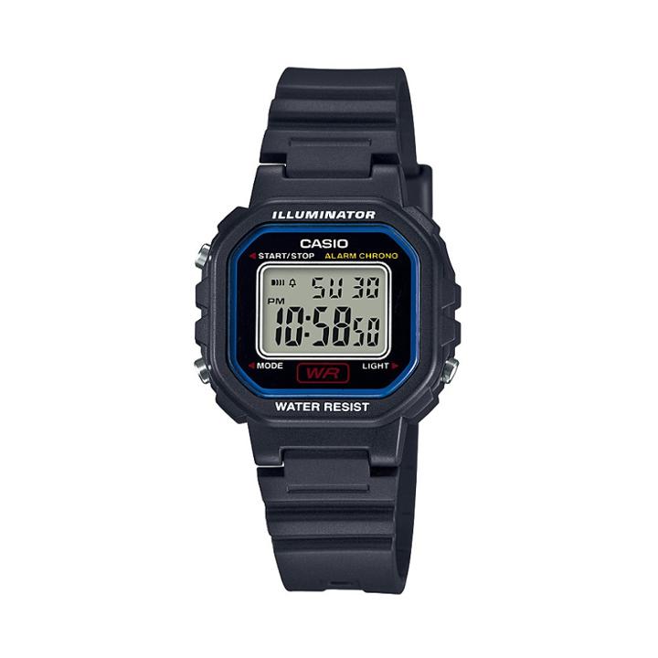 Women's Casio Large Square Digital Resin Watch - Black