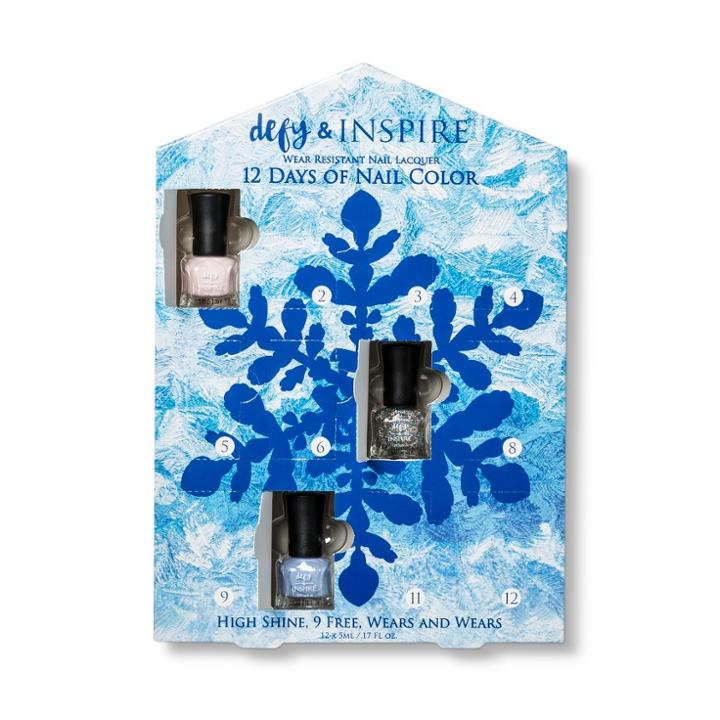 Defy & Inspire 12 Days Of Nail Color Nail Polish Set, Advent Calendar