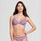 Women's Shell Push-up Strappy Back Bikini Top - Shade & Shore Pink Geo