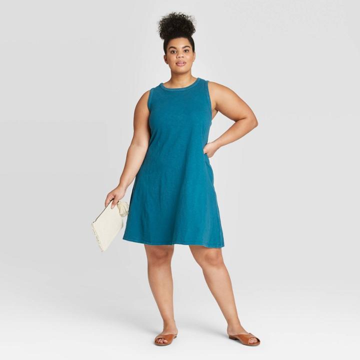 Women's Plus Size Tank Dress - Universal Thread Navy 1x, Women's, Size: