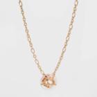 Toggle And Link Donut Ring Frontal Necklace - A New Day Brown