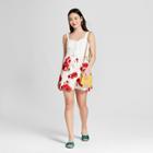 Women's Floral Lace-up Dress - Lots Of Love By Speechless (juniors') Ivory