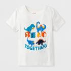 Toddler Boys' Adaptive Short Sleeve Read Together Graphic T-shirt - Cat & Jack Almond Cream