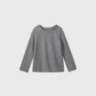 Toddler Girls' Long Sleeve Solid T-shirt - Cat & Jack Gray
