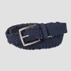 Men's 35mm Suede Braid Belt - Goodfellow & Co Navy (blue)