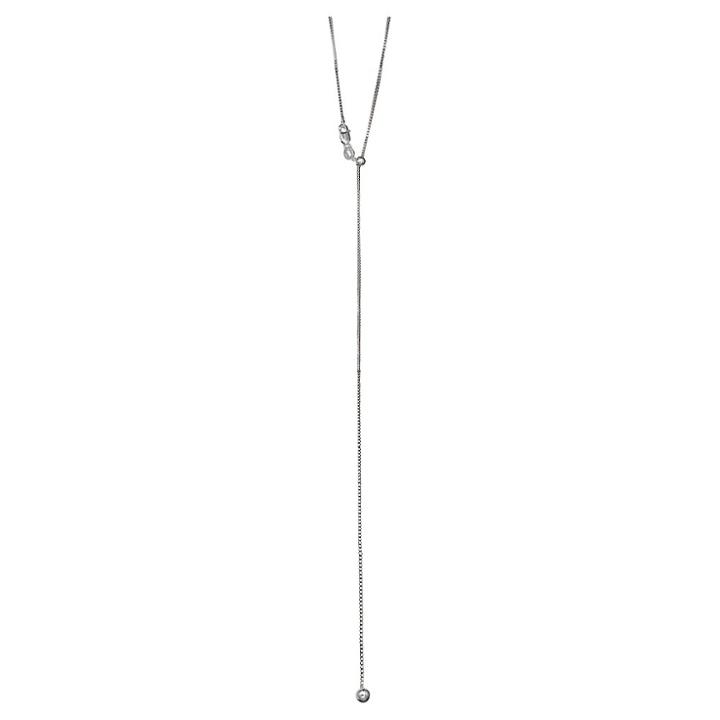 Distributed By Target Adjustable Box Chain With Lobster Clasp Closure In Sterling Silver - Gray