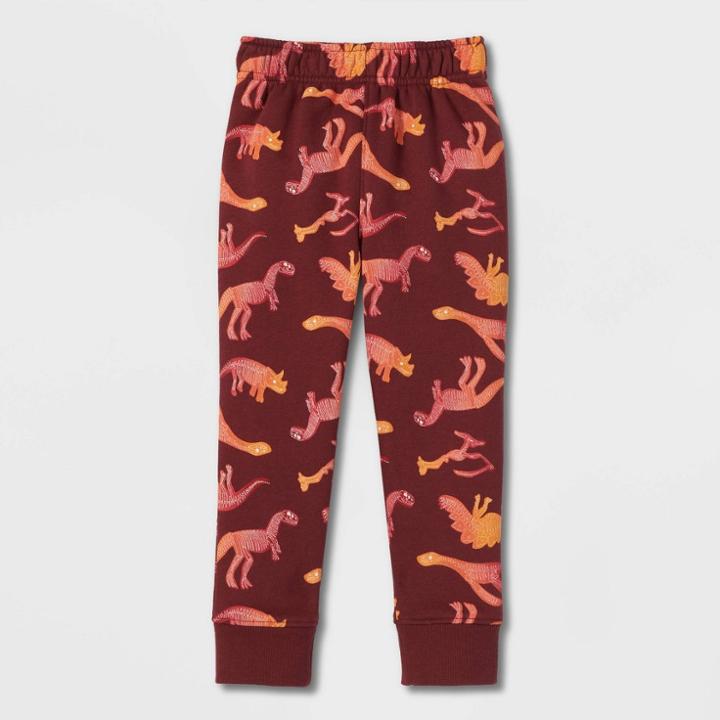 Toddler Boys' Fleece Pull-on Pants - Cat & Jack Maroon