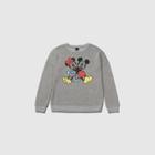 Women's Disney Mickey Minnie Sweatshirt (juniors') - Heather Gray