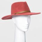 Women's Wide Brim Felt Fedora Hat - Universal Thread Pink
