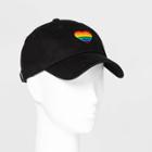 Ev Lgbt Pride Pride Gender Inclusive Rainbow Heart Baseball Hat - Black One Size, Adult Unisex