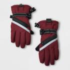 Kids' Zipper Ski Gloves - All In Motion Maroon