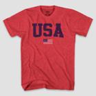 Mad Engine Men's Usa Short Sleeve Graphic T-shirt - Heather Red